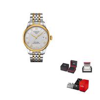 TISSOT Le Locle Collection Automatic Mechanical Movement Men's Watches Watch 39.3mm Silver Dial T006.407.22.033.01 Medium Gold Strap white