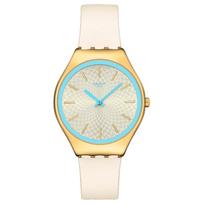 Swatch Unisex Geltonas laikrodis SYXG127 SYXG127 Yellow Watch Dial white