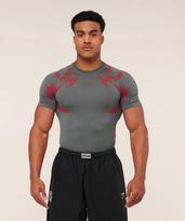 Gymshark 2026 Greitai džiūstantys kvėpuojantys trumpomis rankovėmis bėgimo marškinėliai Extra Large tamsiai pilka spalva