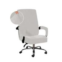 Thicken Office Boss Chair Furniture Cover Elastic Boss Swivel Chair Cover Elasticized Gaming Dining Chair Cover With Armrest Gloves 3Pcs/Set Velvet XL