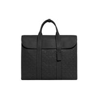 Coach Gotham 39 Iconic Polished Pebble Leather Tote Crossbody Briefcase Large Men Bags Black C5320-BLK Basic Set (Bag+Dust Bag)