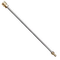 40cm Stainless Steel High Pressure Water Gun Extension Rod 1/4  Male Female Quick Connect Plug - Heavy Duty Cleaning Tool gray