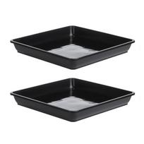 Plastikiniai gėlių vazonų padėkliukai, 2 vnt. rinkinys, sodui, sodybai, augalams, drenažui 1 gray