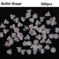 500/1000pcs Soft Silicone Rubber Earring Back Stoppers for Stud Earrings DIY Earring Findings Accessories Tube Ear Plugs