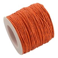 New 1mm 100Yards Waxed Thread Cord Round Polyester Braided Rope DIY Korean Wax Coated Strings Jewelry Making oranžinė