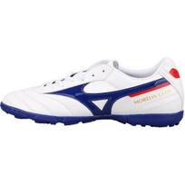 Mizuno Morelia 2 Club AS Round Toe Lace-Up TF (Rubber Studs) Slip-Resistant Durable Breathable Soccer Shoes Men Sneaker White Blue P1GD211625 39