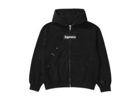 Supreme x MM6 Maison Margiela Box Logo Zip Up Hooded Sweatshirt  Black S