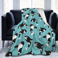 Orca banginio pledas Ypač minkštas pledas Šiltas plonas pledas namams Lovos pledai Pledai suaugusiems Vaikams 75X95CM