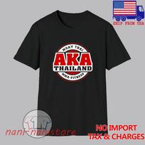 AKA Thailand Muay Thai Gym Men#039;s Black Size S5XL Unisex T-Shirt M