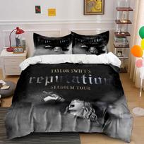 Taylor Swift Reputation Bedding Set Bedding Duvet Cover Set Duvet Cover Pillowcases  (1*Duvet Cover 2*Pillowcases, without duvet insert) 135x200cm