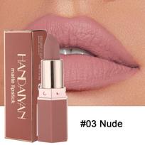 HANDAIYAN 6 spalvų matinis vandeniui atsparus Velvet Nude lūpų dažai Sexy Red Brown Pigments Makeup Ilgalaikis Profesionalus 03