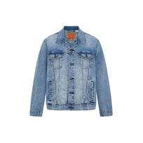 Levis Single Button Square Neck Pocket Design Long Sleeve Denim Jacket Men jackets Blue 72334-0658 M