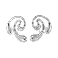 High-End Geometric Round & Water Drop Earrings: European-American Style with Irregular Metal Design AVE Standard