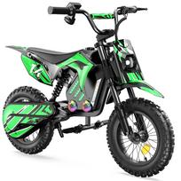 iSCOOTER A14 Vaikiškas Elektrinis Motociklas 36V5.2Ah Baterija 500W Variklis 14 Colių Padangos Su Priekine ir Galine Dviguba Amortizacija žalia