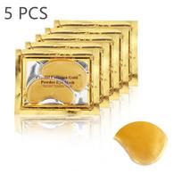 5 poros 24K aukso kolageno paakių kaukė senėjimą stabdanti hialurono rūgšties akių pleistrai po akimis 5 Pairs auksas