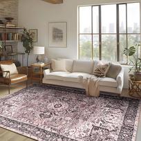 Soft Vintage Accent Rugs Distressed Print Area Rug Low Pile Carpet for Living Room Bedroom Home Decor 122cmx183cm ruda