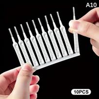 10Pcs Shower Head Cleaning Brush Small Hole Cleaner Tool Anti- Clogging Mini Crevice Bristle For Nozzle Gap Bathroom Automotive A10