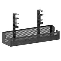 Under Desk Cable Management Tray No Drill Cord Organization Box with Clamp Cable Storage Box for Wire Management