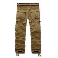 Winter Men's Trousers Casual Pants Velvet Warm Frock Loose Fashion Plus Size Climbing Pants 28 chaki