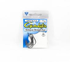 Gamakatsu Octopus Hook Straight Eye NSB Size 2/0, 6 Per Pack (4066)