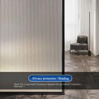 Anti-peep Glass Window Privacy Film Reeded Self-adhesive Glass Stickers Glass Frosted Film 40x100cm-grey