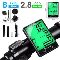 WEST BIKING 2,8  Didelis ekranas Dviračio kompiuteris Belaidis Laidus Dviračio kompiuteris Atsparus vandeniui Spidometras Odometras Važiavimo dviračiu Chronometras Wired Handlebar