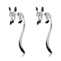 Stud Earrings Cute Little Fox Rose Gold Color Earrings Animal Hyperbole Fashion Jewelry For Women Girl Teen Lady