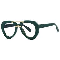 Retro Pilot Oval Reading Glasses Women Blue Light Filter Double Beam Farsightedness Eyewear Luxury Brand Elderly Eyeglasses 4.5