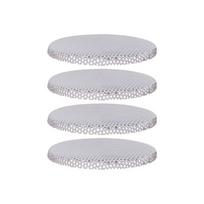 4Pcs Iron Speaker Grille White Powder Coated Ceiling Mounted Sound Protective Cover For Sound Equipment Protections