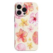 Luxury Clmj Swag Pink Flower Glossy Film Hard PC Phone Case for Oppo A6 A5 A78 A3 A3X A60 A74 A57 A76 A36 A17 A16e A55 Pro 4G 5G Oppo A5 Pro 4G