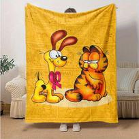 1pc, Garfield & Odie Throw Blanket, Soft Blanket for Couch, Bed, Travel, Camping, Car, Beach, Office Nap, Perfect Gift for FriendsA063 130x150cm orange