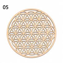 Energy Mat Wooden Coaster Wedding Sign Healing Disc Flower Of Life Sacred Geometry Home Wall Decor Pendant Hanging Craft