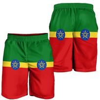 Ethiopia National Emblem 3D Print Short Pants For Men Clothes Casual Hawaiian Boy Beach Shorts Africa County Trunks Boy Trousers S