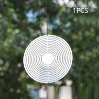 3D Stainless Steel Bird Deterrents Reflective Wind Spinners Garden Sculpture for Outdoor Pest Control Yard Decor Effective