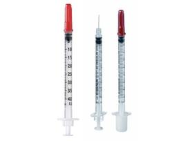 B.Braun Omnican švirkštas insulino, insulininis 1 ml sterilus U-40 su integruota 30G x 8 mm adata, po 0,40 EUR už 1 vnt užsakant 100 vnt