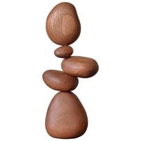 M-Modern-Wall Decoration Accessories Solid Wood Stone Shape Fun Art Ornaments Nordic Style Puzzle Decompression Home