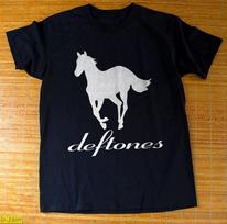 Deftones Tee White Pony Logo Rock Band Black Unisex T-shirt Size S-5XL M