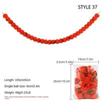 140-160cm Marigold Garland Flower Artificial Festival Wreath Ornament Fake Plant Indian Style Home Party Decor