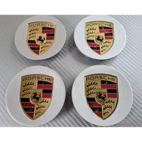4 vnt. Porsche ratlankių centriniai dangteliai - 76 mm - Sidabriniai
