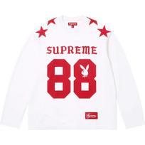 Supreme x Playboy L/S Futbolo marškinėliai Balti XXL