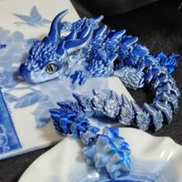 1PC 30CM 3D Printed Magic Dragon Movable Joint Fidget Toy Rotatable Articulated Office Desktop Ornament Adults Kid Toy Crafts