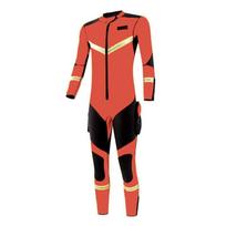 3mm Neoprene Wetsuit Diving Swimming Water Sports Men Full Body Hooded Thermal Warmth Suit Orange Black Small