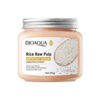 BIOAOUA Rice Pulp Bath Salt Scrub Gentle Exfoliating Body Scrub for Soft Smooth Skin Exfoliator Moisturize and Nourish 350g white
