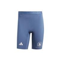 Adidas Bostono maratonas 2024 Bėgimo šortai Leginsai Logotipo spauda Slim Fit Laisvalaikio šortai Vyriški šortai Mėlyni IS9551 XL