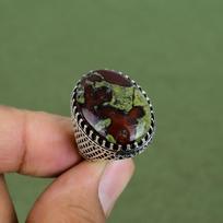 Dragon Bloodstone Ring 925 Sterling Silver Ring Unique Style Ring Handmade Jewelry Dainty Gemstone Ring Gifts For Mom Available In Ring Size 6 US