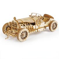 Traukinuko modelis 3D medinis dėlionės žaislas Surinkimo lokomotyvo modelio konstravimo rinkiniai vaikams Vaikų gimtadienio dovana Mediniai konstravimo žaislai beige