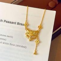 Karštai parduodamas lapės kaukės karoliai: Kinų stilius su pasakų kutais ir rytietiška paslaptimi vestuvėms Fox Necklace [40+5cm]