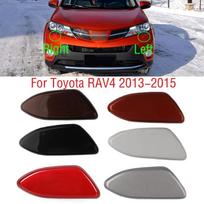 For Toyota RAV4 RAV 4 2013 2014 2015 Car Front Bumper Headlight Headlamp Washer Spray Jet Nozzle Cover Cap Lid unpainted left black