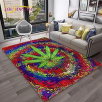 Weed Plants Maple Leaf Carpet Rug for Home Living Room Bedroom Sofa Playroom Doormat Kitchen Decor Area Rug Non-slip Floor Mat 40x60cm