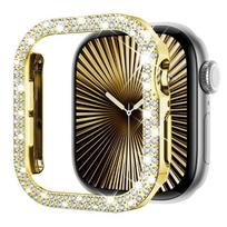 Diamond Case For Apple watch 9 8 7 41mm 45mm 44mm 40mm 46mm Accessories Bling Bumper Protector Cover iWatch series 3 4 5 6 se 10 42mm series 3 2 1 auksas